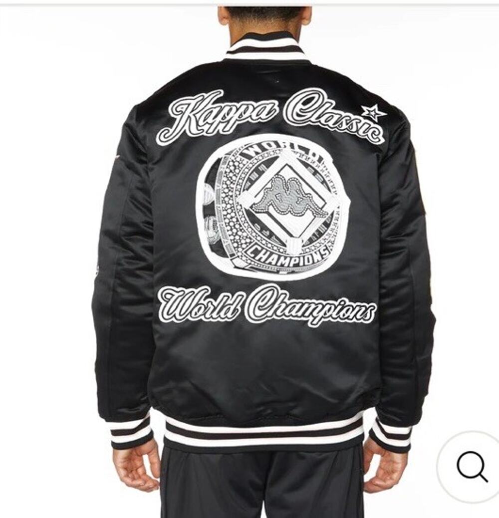 Men's Kappa Logo Jasper Bomber Jacket Black Size small NWT